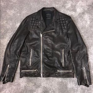 All saints leather jacket conroy